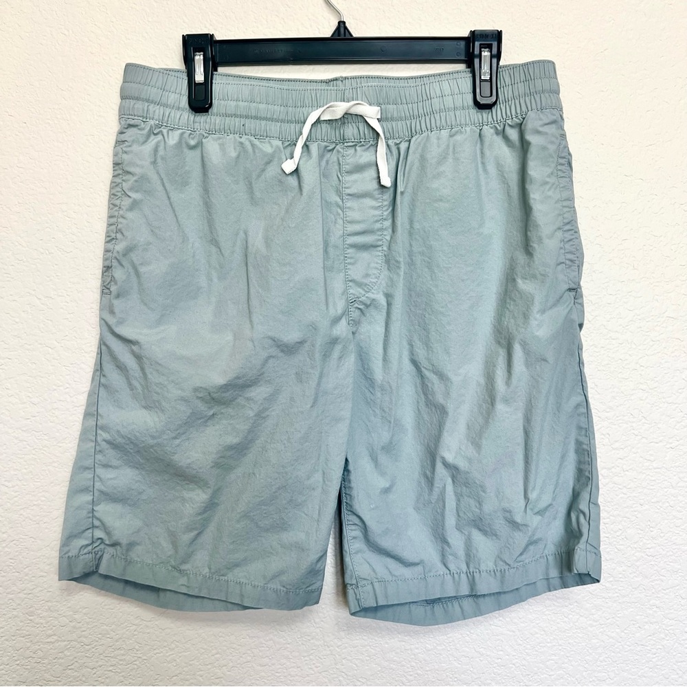 H&M LOGG Shorts Men’s Pastel Green Percale Chambray Drawstring Elastic Size M